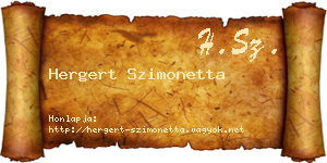 Hergert Szimonetta névjegykártya